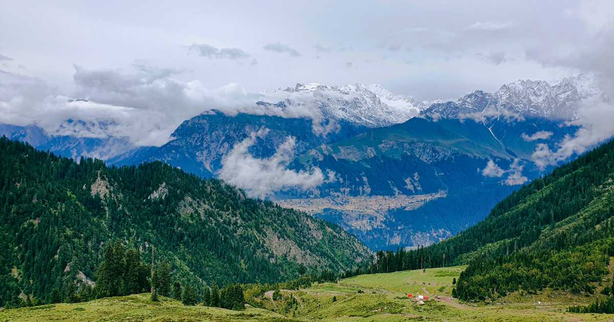 Clouds at top of The Desan Meadows Mountain Kalam Valley