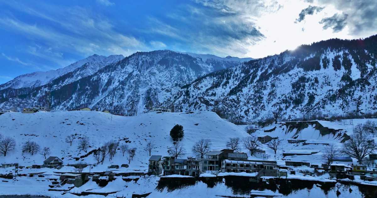 Kalam Valley in the winter season, northern Pakistan.