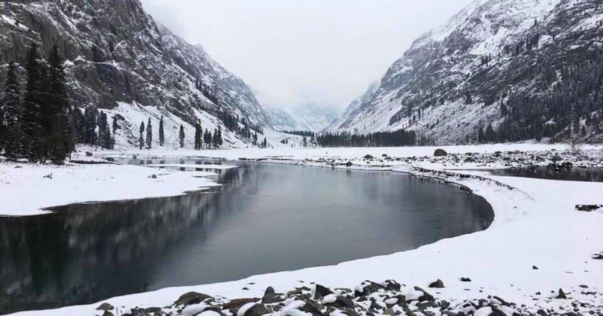 Mahodand lake in winter swat valley