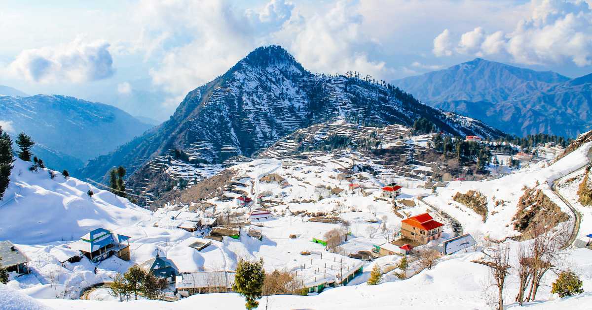 Swat valley mountains cover with snow; Northern areas Pakistan