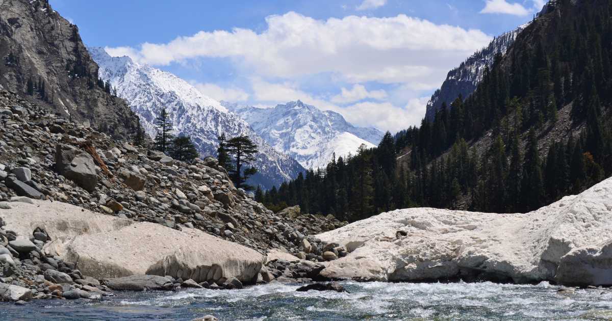 Ushu River in Glacier, kalam valley