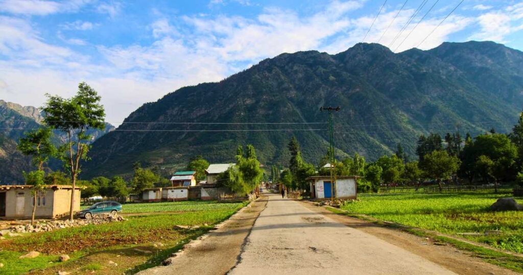 a road in Kalam, Swat valley, Khyber Pakhtunkhwa.