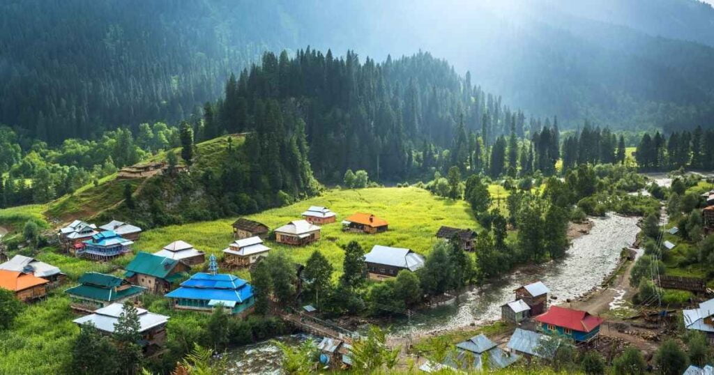 A village in Taobat, Neelum Valley Azad Kashmir, Pakistan.