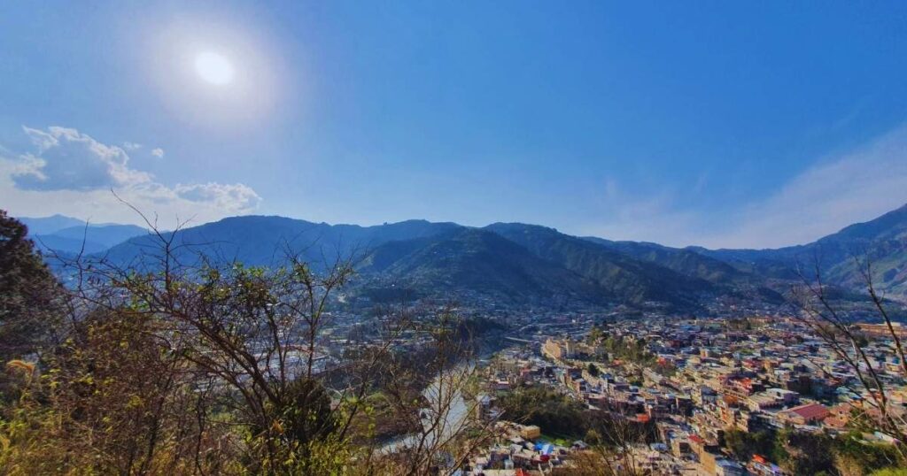 Arial view of Muzaffarabad, azad jammu and kashmir 