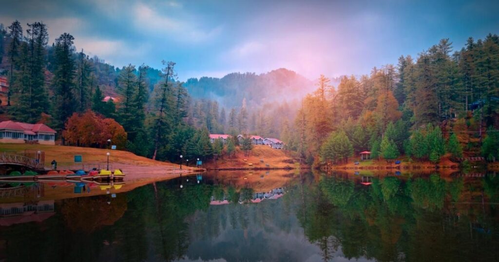 Beautiful view of Banjosa Lake, Rawalakot, Azad Kashmir, Pakistan