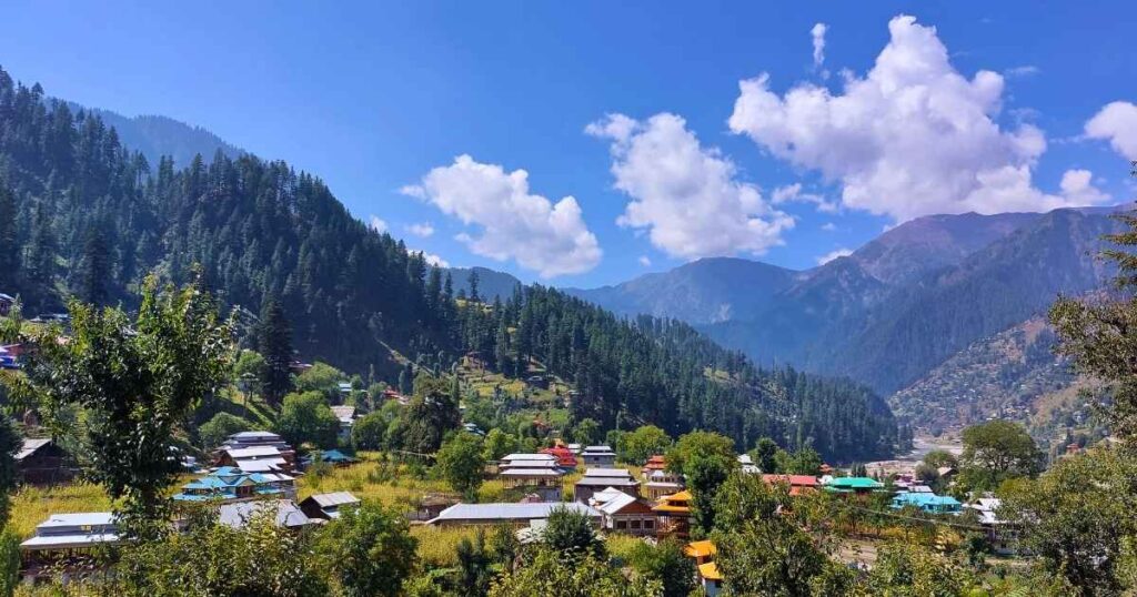 Beautiful view of Sharda Valley, azad jammu and kashmir, Pakistan 