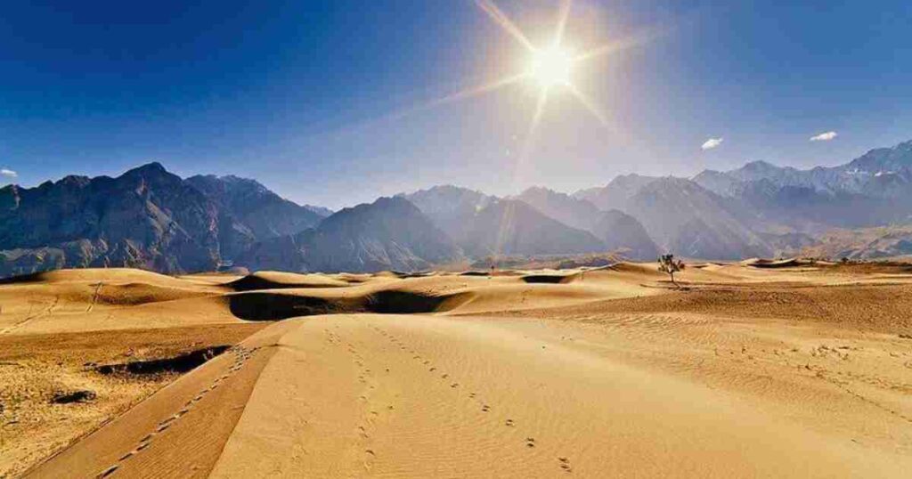 Katpana Desert at Skardu, Pakistan, also known as the Cold Desert