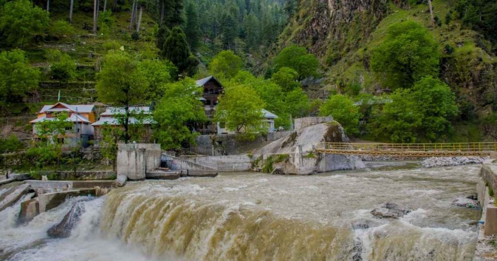 Kutton Waterfall and greenery, Neelum Valley, Pakistan.