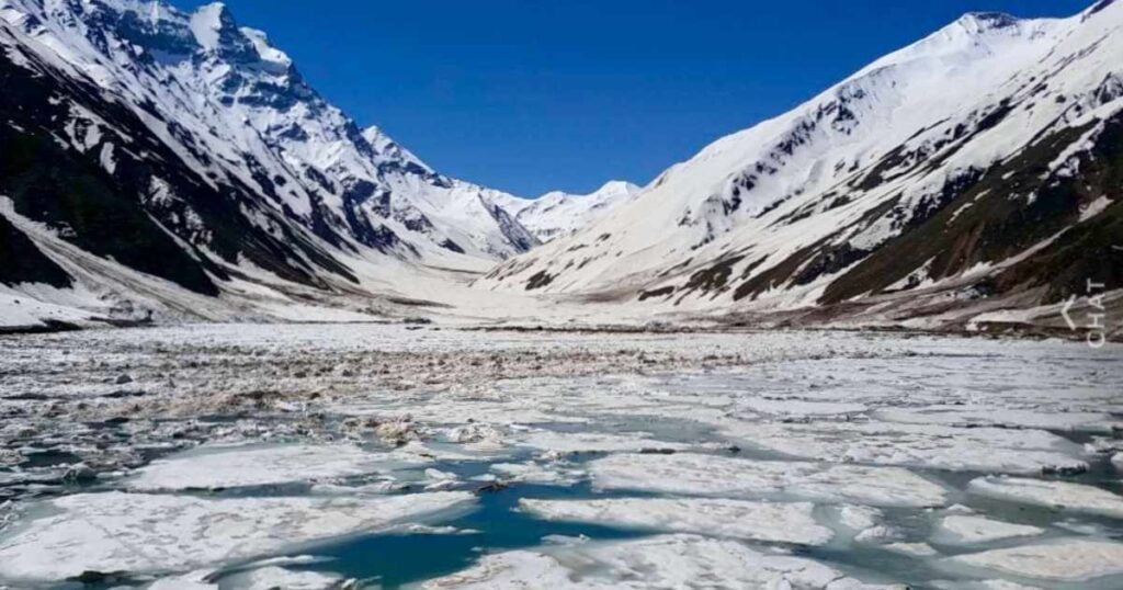 Saiful Malook in winter full of snow, Naran Kaghan