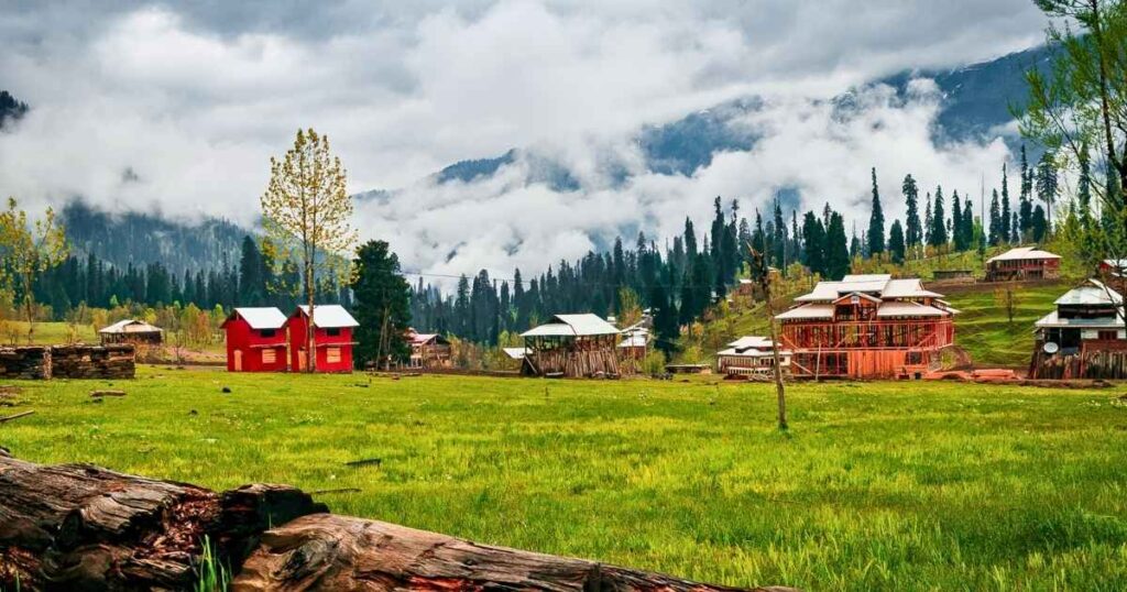 a morning view in Kel and Arang Kel Neelum Valley, Pakistan.