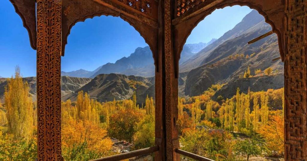 amazing Valley view from Khaplu Palace skardu Pakistan