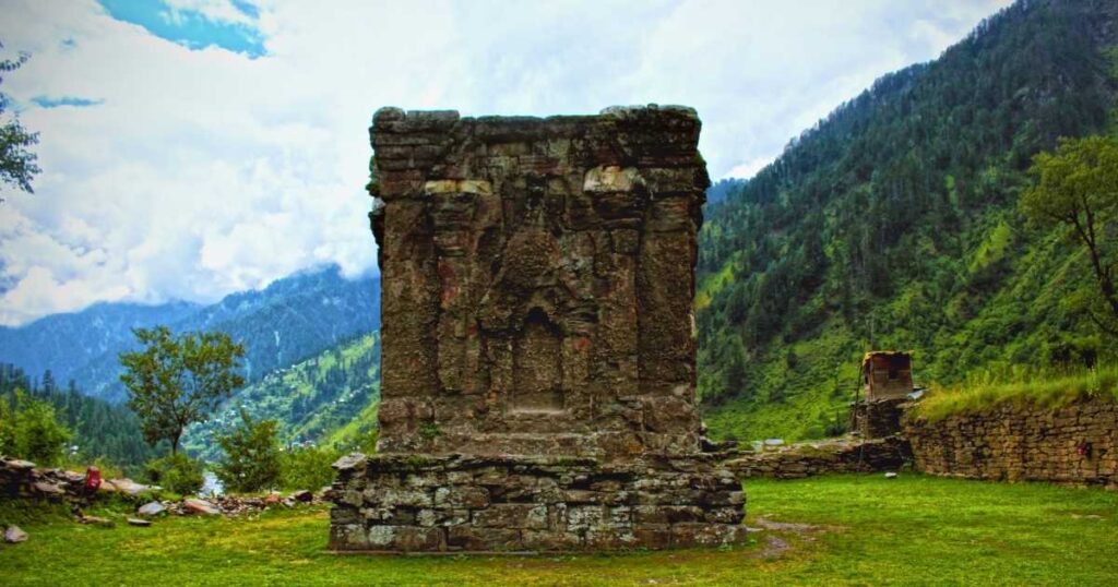 back view of Sharda Fort view Neelum Valley, Azad Jammu & Kashmir, Pakistan.