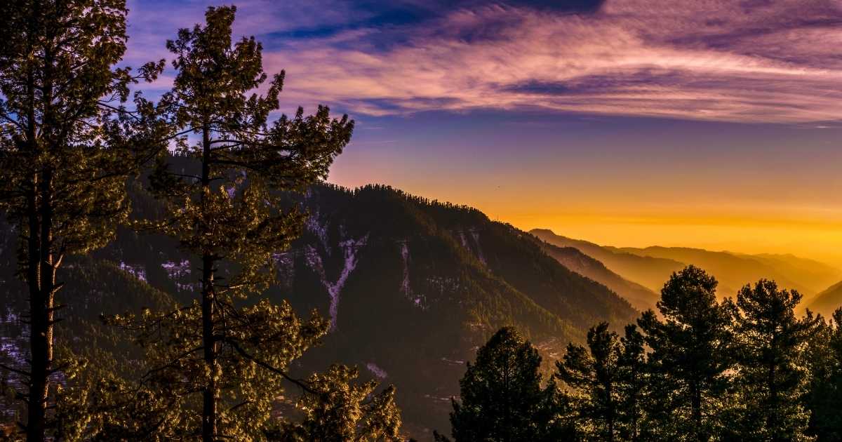 extremely beautiful sunset nathia gali murree pakistan