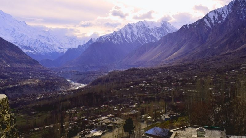 Aerial View of Aliabad & Karimabad