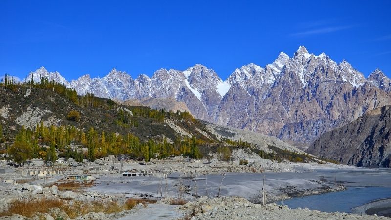 Autumn in Passu peak from Gulmit village , Pakistan