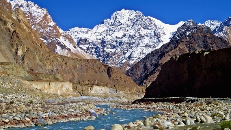 Shimshal valley and Shimshal river, Karakoram, Pakistan 