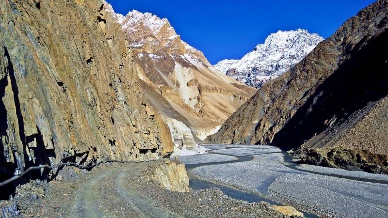 Shimshal valley and Shimshal river, Karakoram, Northern Pakistan