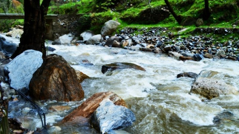 beautiful river in Marghazar, swat valley, Pakistan