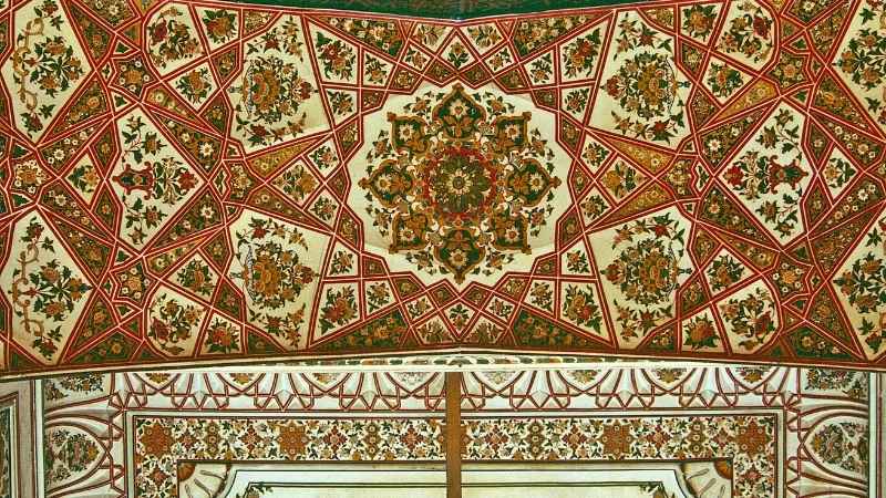 interior of Mahabat Khan Mosque Peshawar