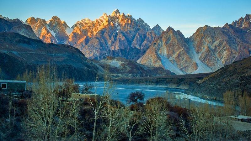 mountains of Passu Cones, Pakistan.